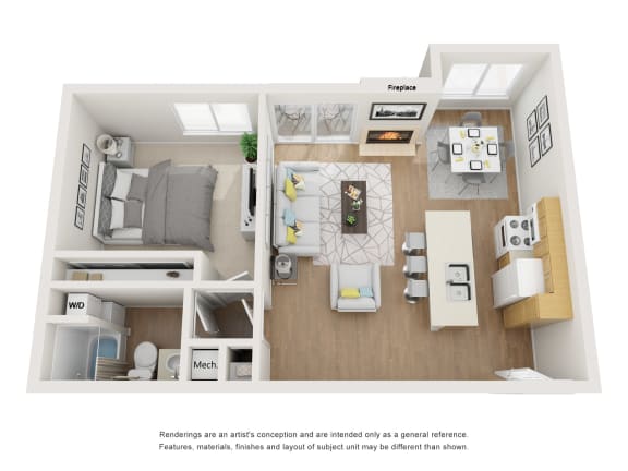 Brookside Terrace One Bedroom Apartment