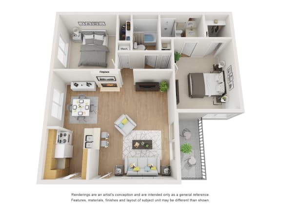 Brookside Terrace Two Bedroom Apartment