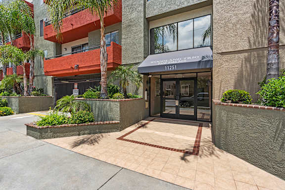 Front Entrance at Woodland Trio Apartments, California