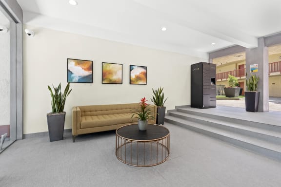 Entrance Lobby at Parkway Terrace Apartments, Culver City, California
