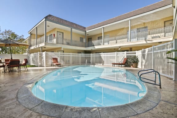 the swimming pool at our hotel