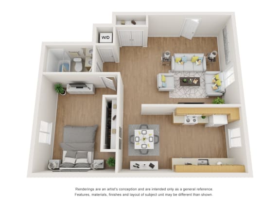 Floor Plan  1 Bedroom 1 Bathroom