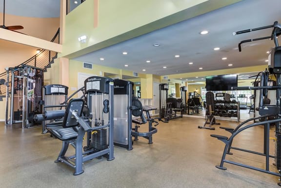 Modern Fitness Center at The Meadows at Westlake Village Apartments,California