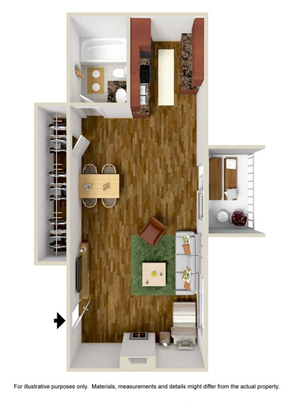 Single Apartment Floor Plan