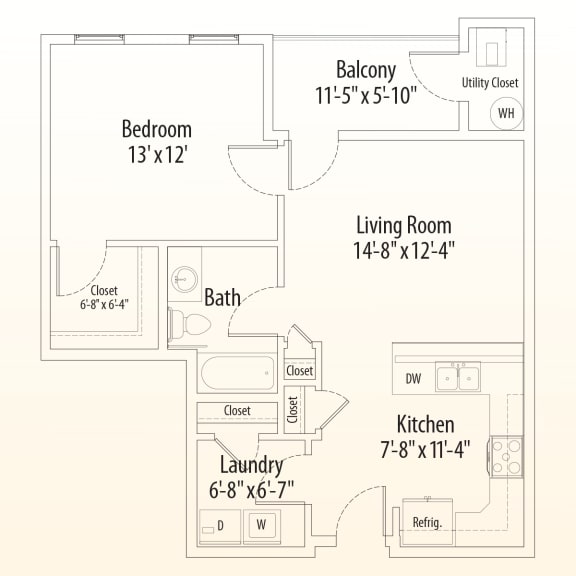 Floor Plans of Brant Court in Easton MD