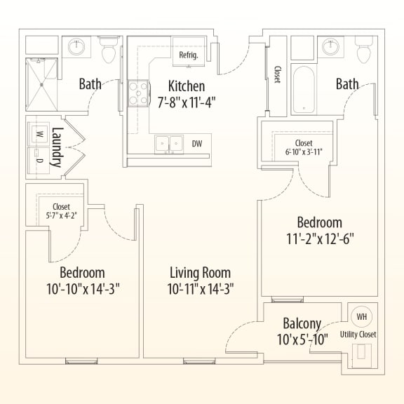 Floor Plans of Brant Court in Easton MD