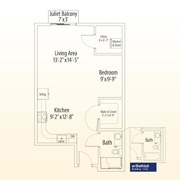a floor plan of a house with a bedroom and a bathroom