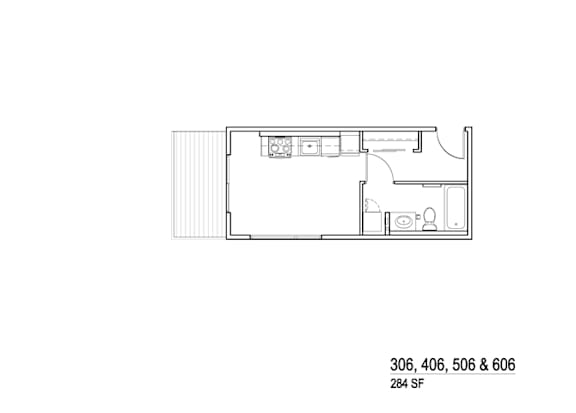 06 Floor Plan at Junction Central, Washington, 98116