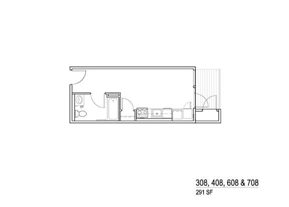 08 Floor Plan at Junction Central, Seattle, WA 98116