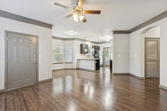 Living Area with Wood-Style Flooring