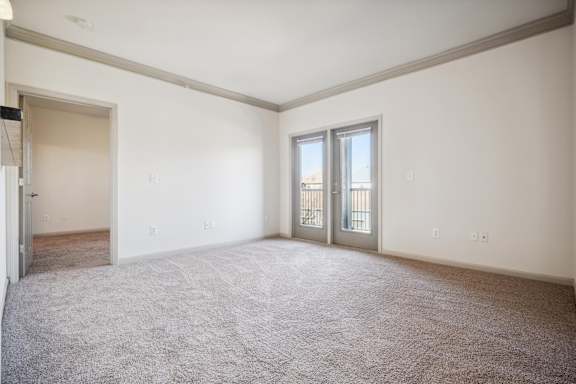 Spacious Living Area with Carpet