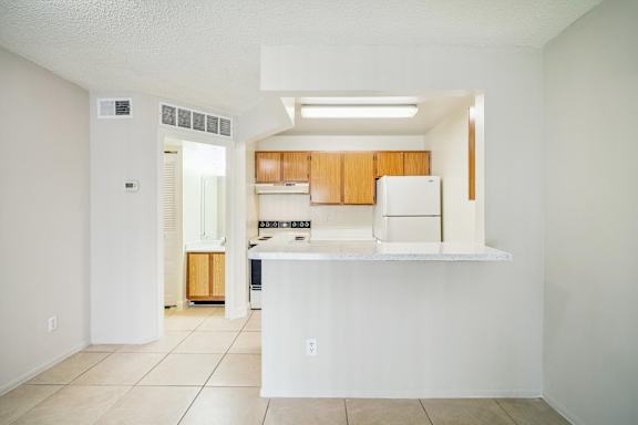 Kitchen with White Appliances