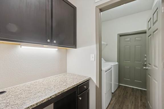 Washer and Dryer with Built In Shelving
