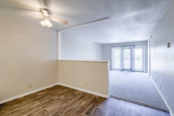 Spacious Living Area with Carpet