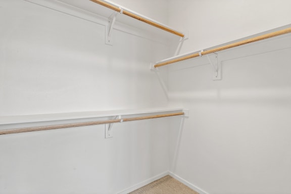 Walk-In Closet With Built-In Shelving