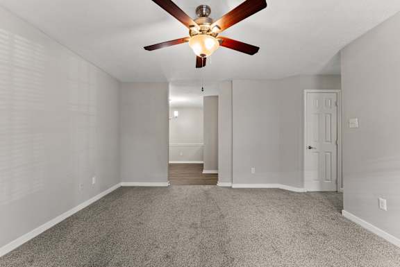 Living Area with Ceiling Fan