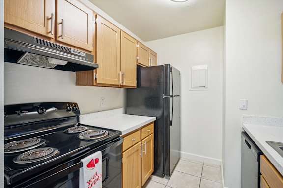 Kitchen with Black Appliances