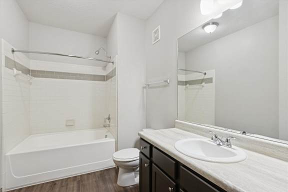 Bathroom With Wood-Style Flooring