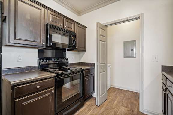 Kitchen with Black Appliances