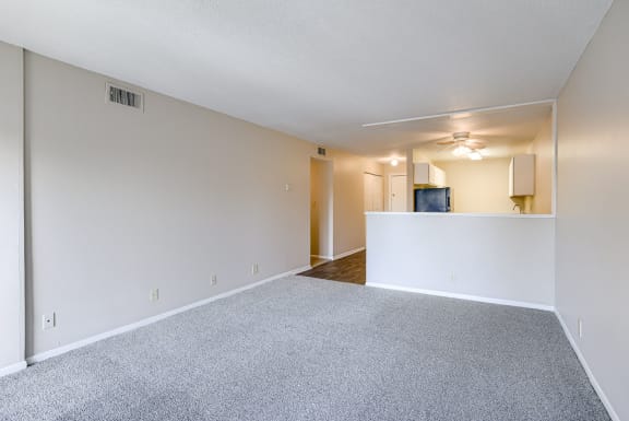 Spacious Living Area with Carpet
