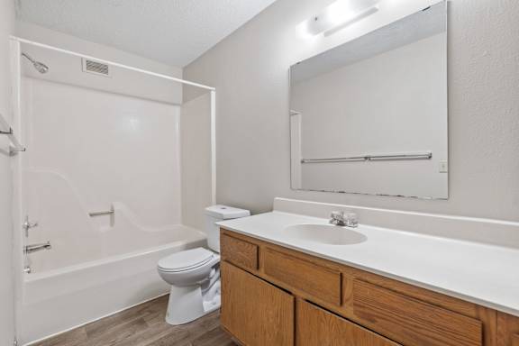 Bathroom with Wood cabinetry