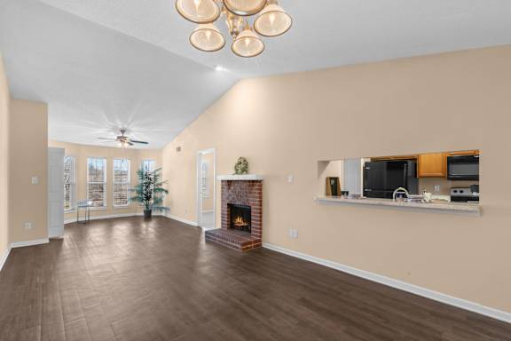 Living Room with Fireplace