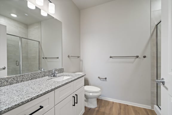Bathroom With Granite Vanities