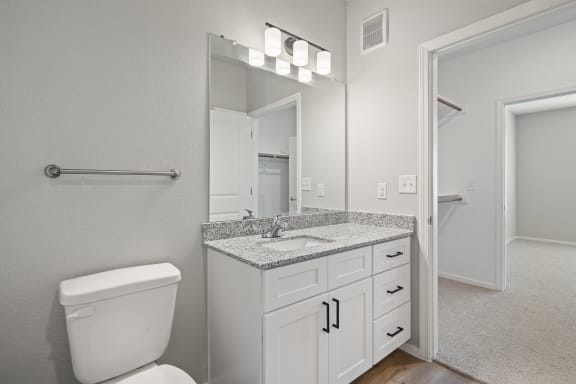 Bathroom with White Cabinets
