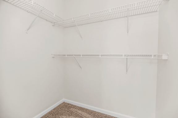 Walk-In Closet With Built-In Shelving