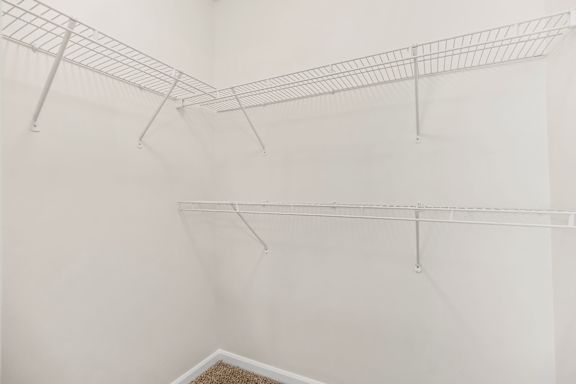 Walk-In Closet With Built-In Shelving