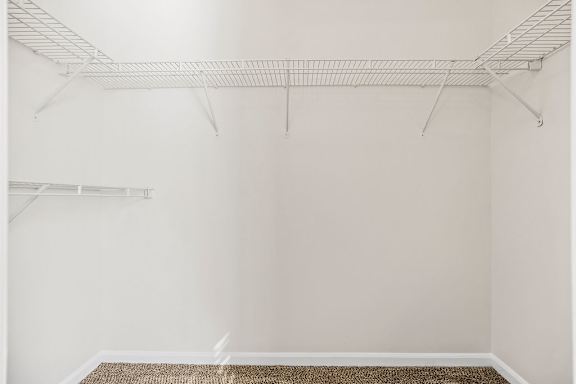 Walk-In Closet With Built-In Shelving