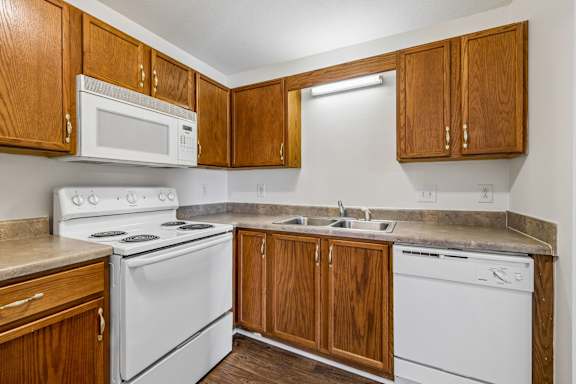 Kitchen with Wood Cabinets