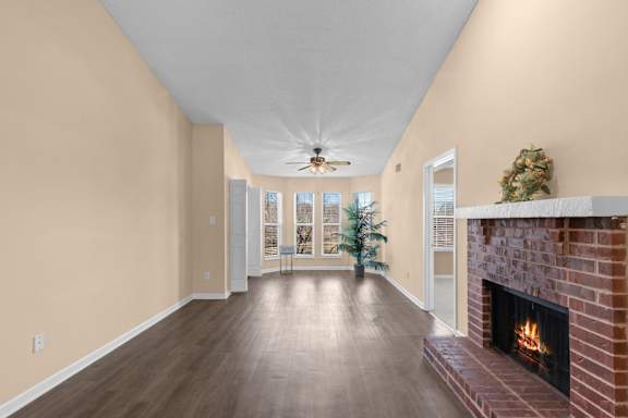 Living Area with Hardwood-Style Floors