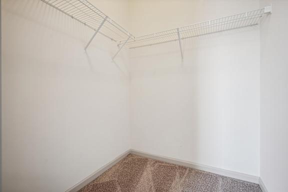 Walk-In Closet With Built-In Shelving