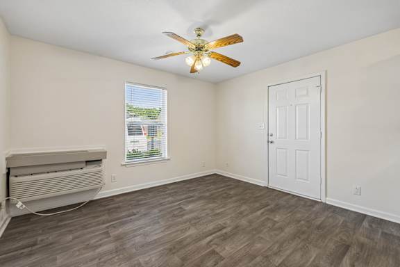 Living Room with Ceiling Fan
