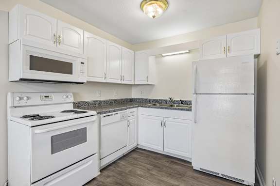 Kitchen with White Appliances