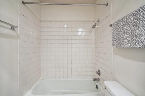Shower with White Tile