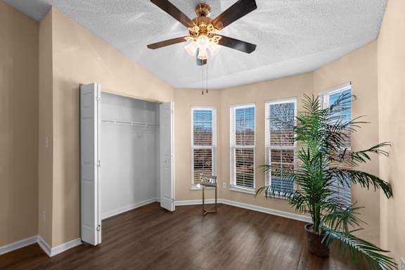 Living Room with Ceiling Fan