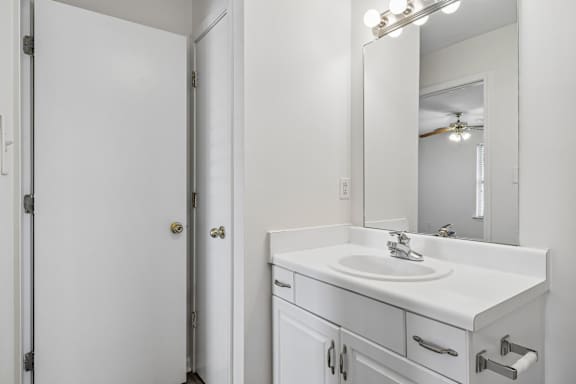 Bathroom with White Cabinets