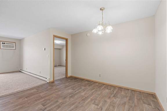 Dining Area with Overhead Lighting