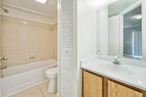 Bathroom with Wood cabinetry