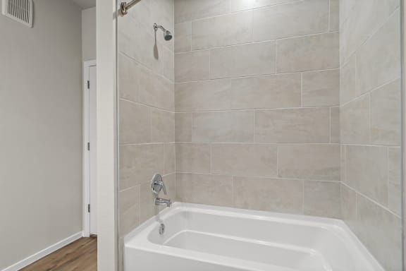 Bathtub with Tile Backsplash
