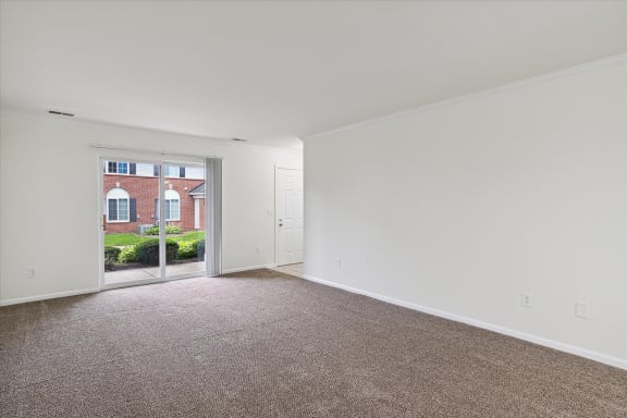 Spacious Living Area with Carpet