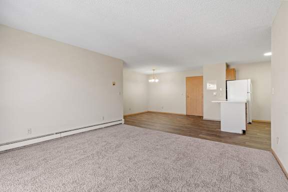 Spacious Living Area with Carpet