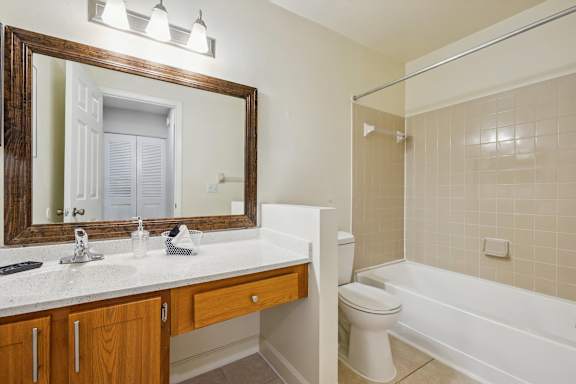 Bathroom with Wood cabinetry