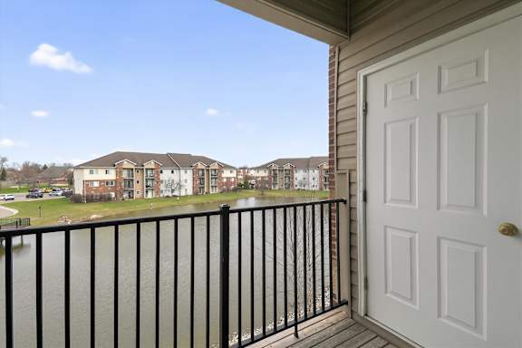 Balcony with Pond view