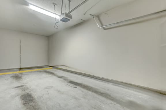 Garage Space With Overhead Light