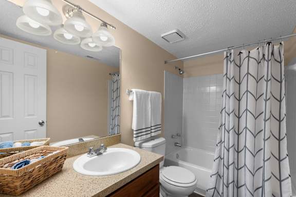 Bathroom with Wood cabinetry