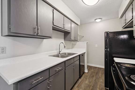 Kitchen with Dark Cabinets