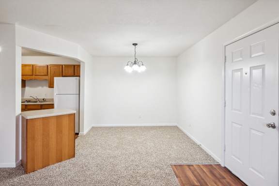 Dining Area with Overhead Lighting